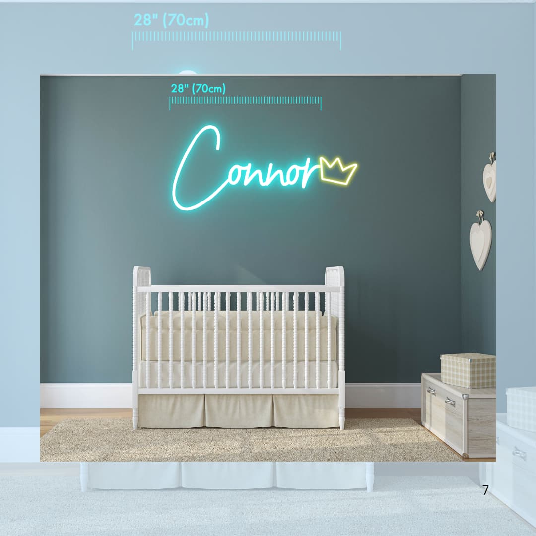 Custom Neon Sign with Child’s Name – Personalized LED Name Light for Kids Room, Nursery or Birthday Gift