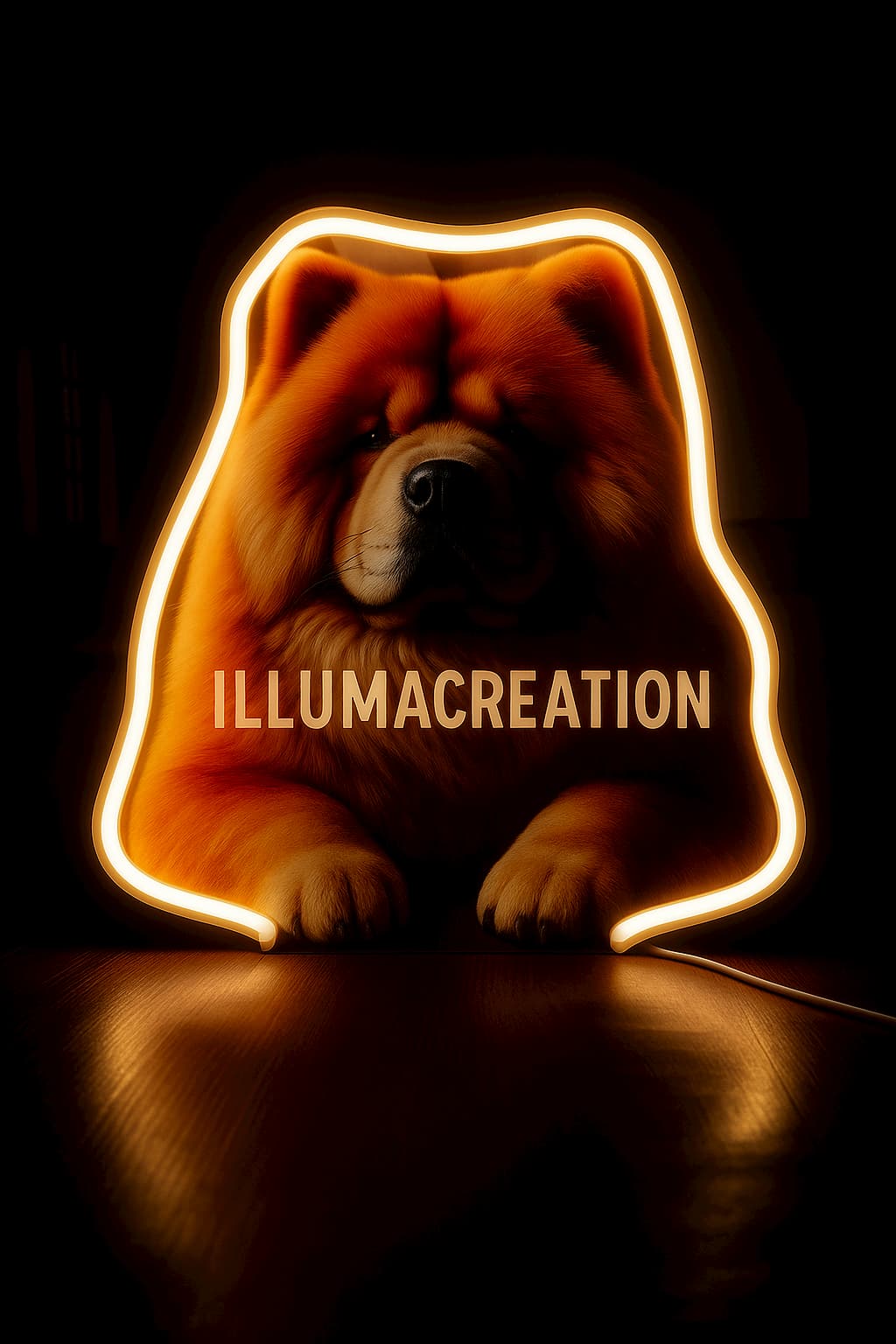 Custom Pet Memorial Neon light with UV portrait| personalized LED keepsake for pet lovers| Unique pet loss gift Made from Photo