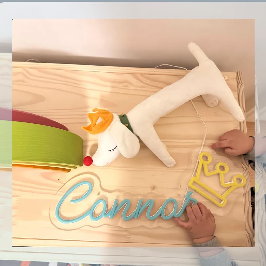 Custom Neon Sign with Child’s Name – Personalized LED Name Light for Kids Room, Nursery or Birthday Gift
